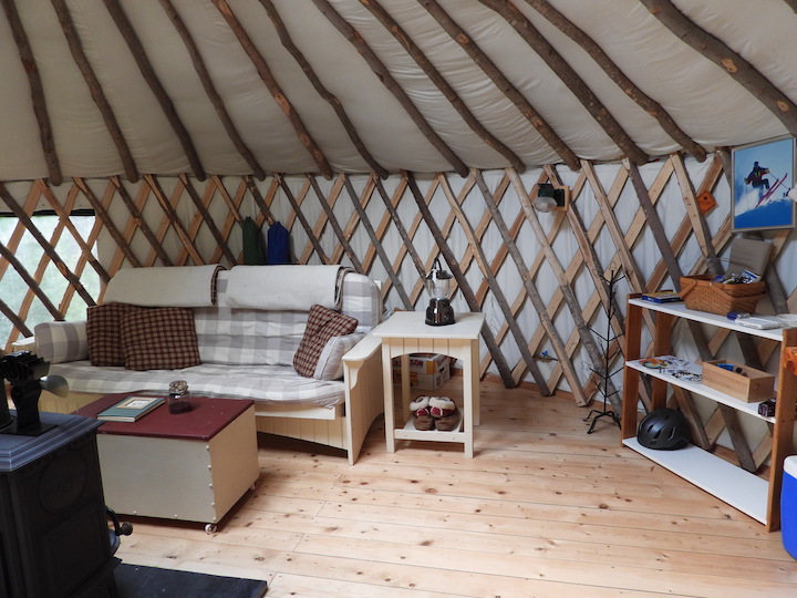 Futon, End Table, and Coffee Table